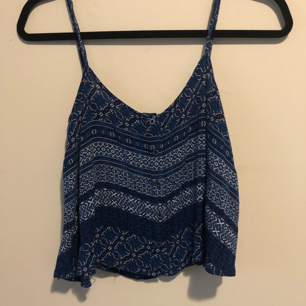 Forever21 Blue Button front cami
